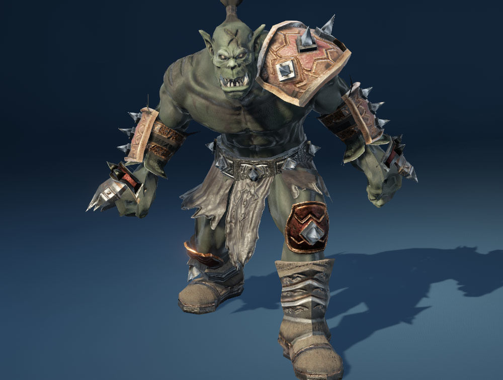 Orc 2 animated character Low-poly 3D model_4