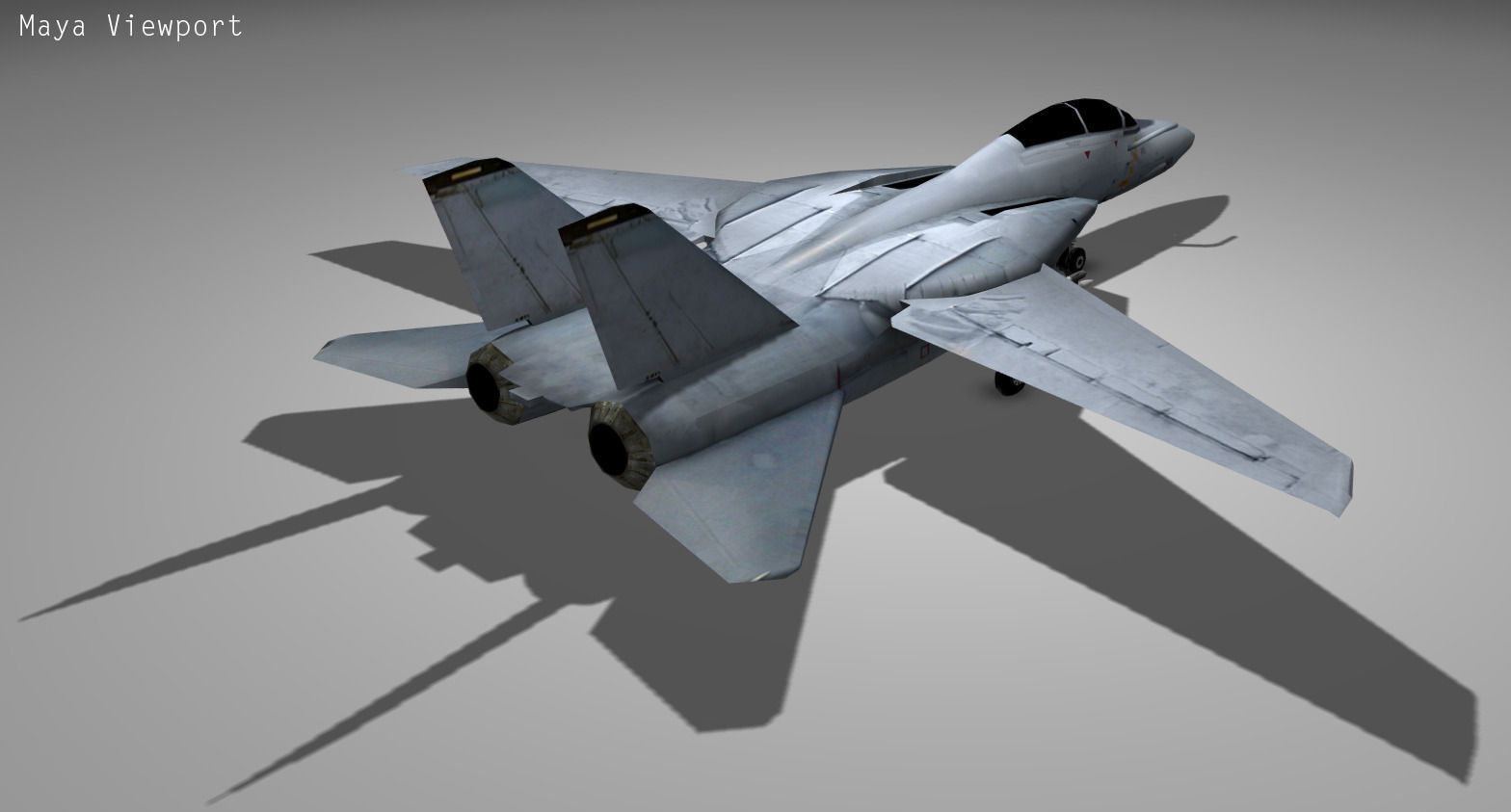 F14 TOMCAT Low-poly 3D model_4