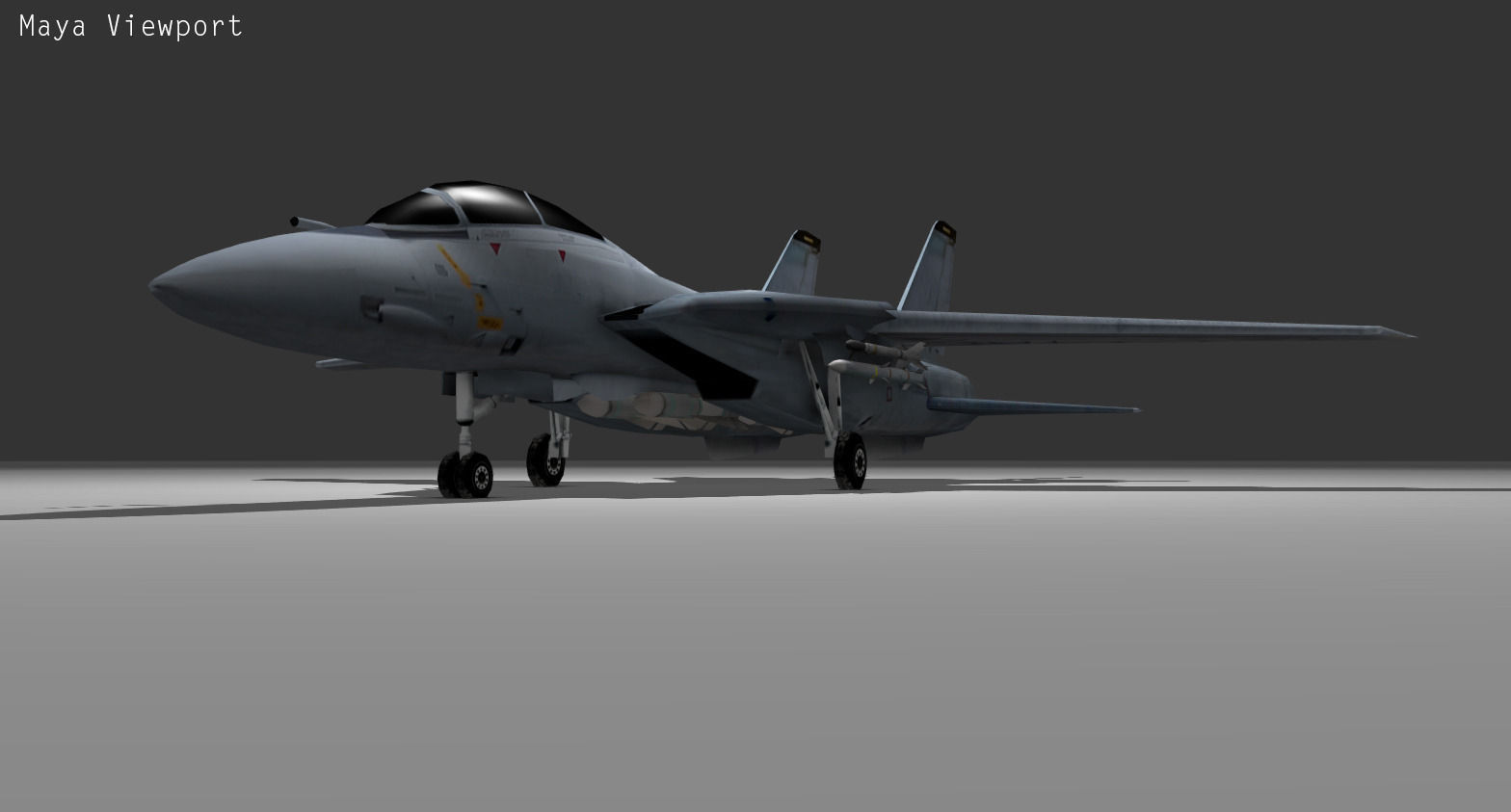 F14 TOMCAT Low-poly 3D model_2