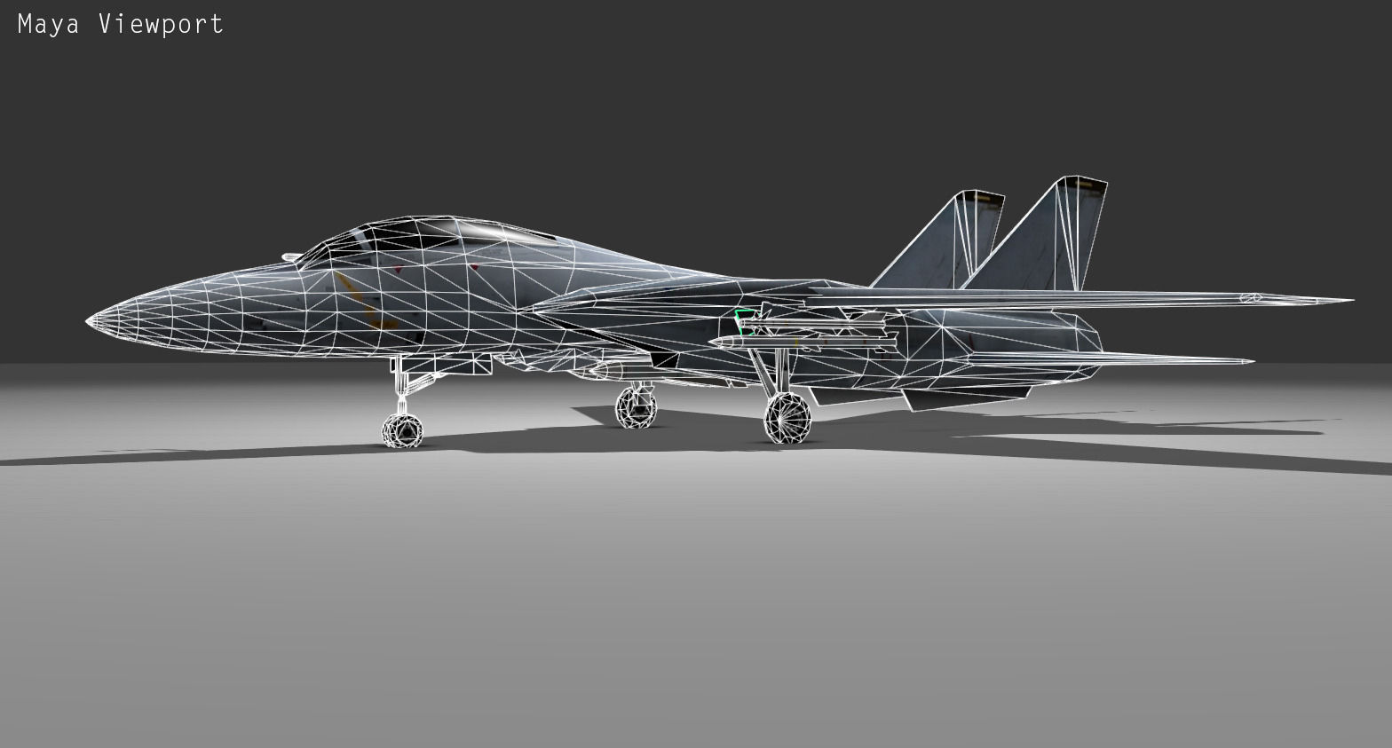 F14 TOMCAT Low-poly 3D model_6