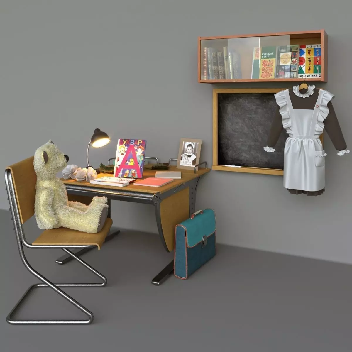 Back to USSR School 3D model_0