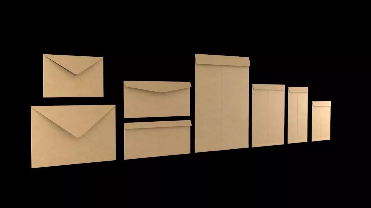 3D Envelopes  ALL Sizes Vol-1 3D model_0
