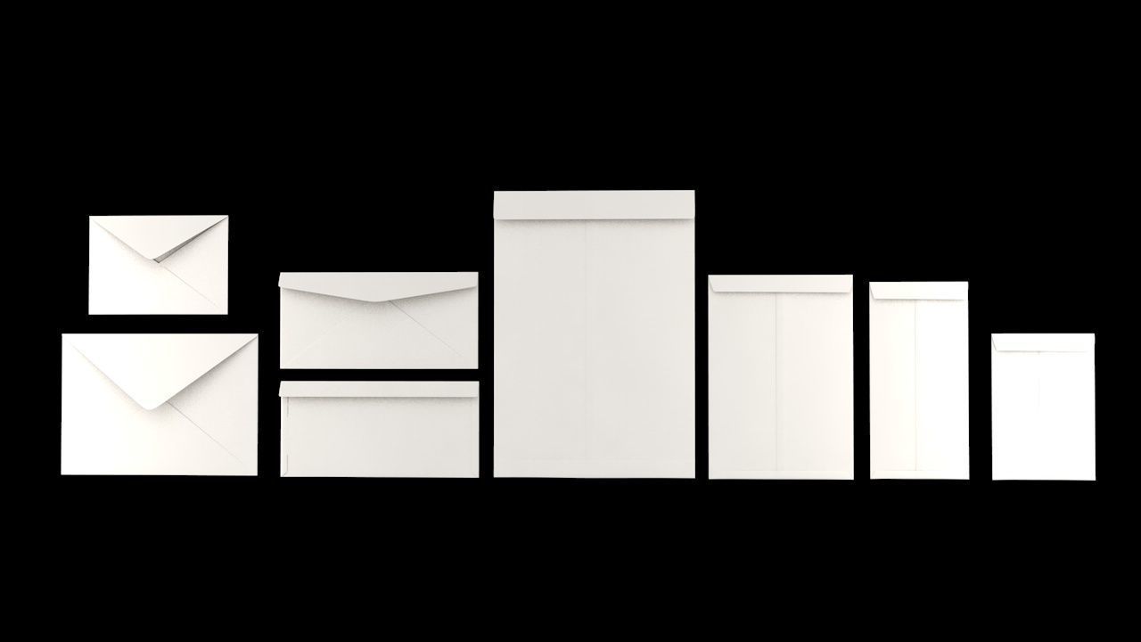 3D Envelopes  ALL Sizes Vol-1 3D model_2