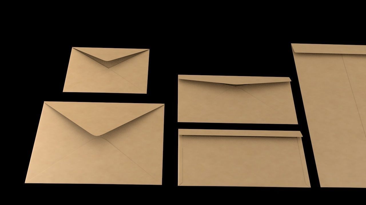 3D Envelopes  ALL Sizes Vol-1 3D model_4