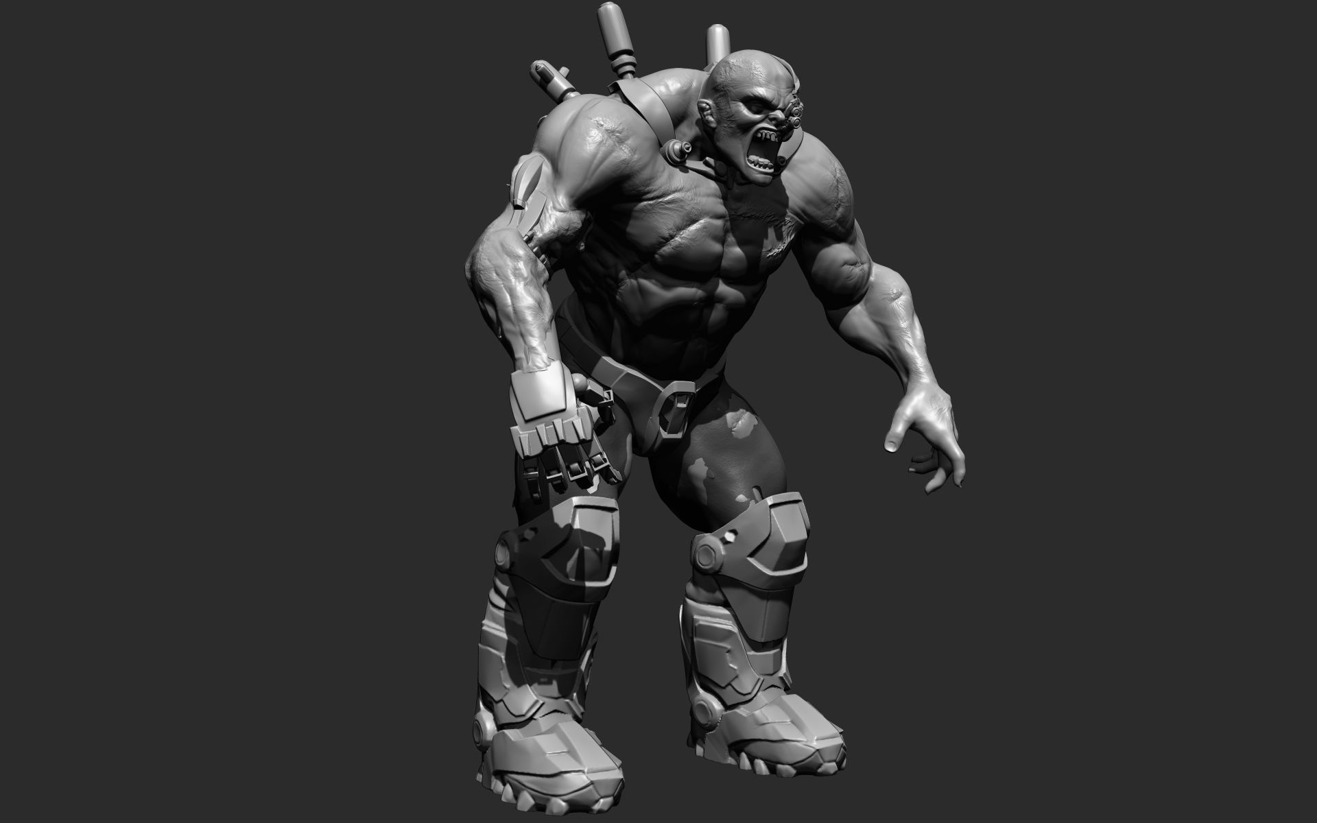 Cyber Zombie 3D model_4