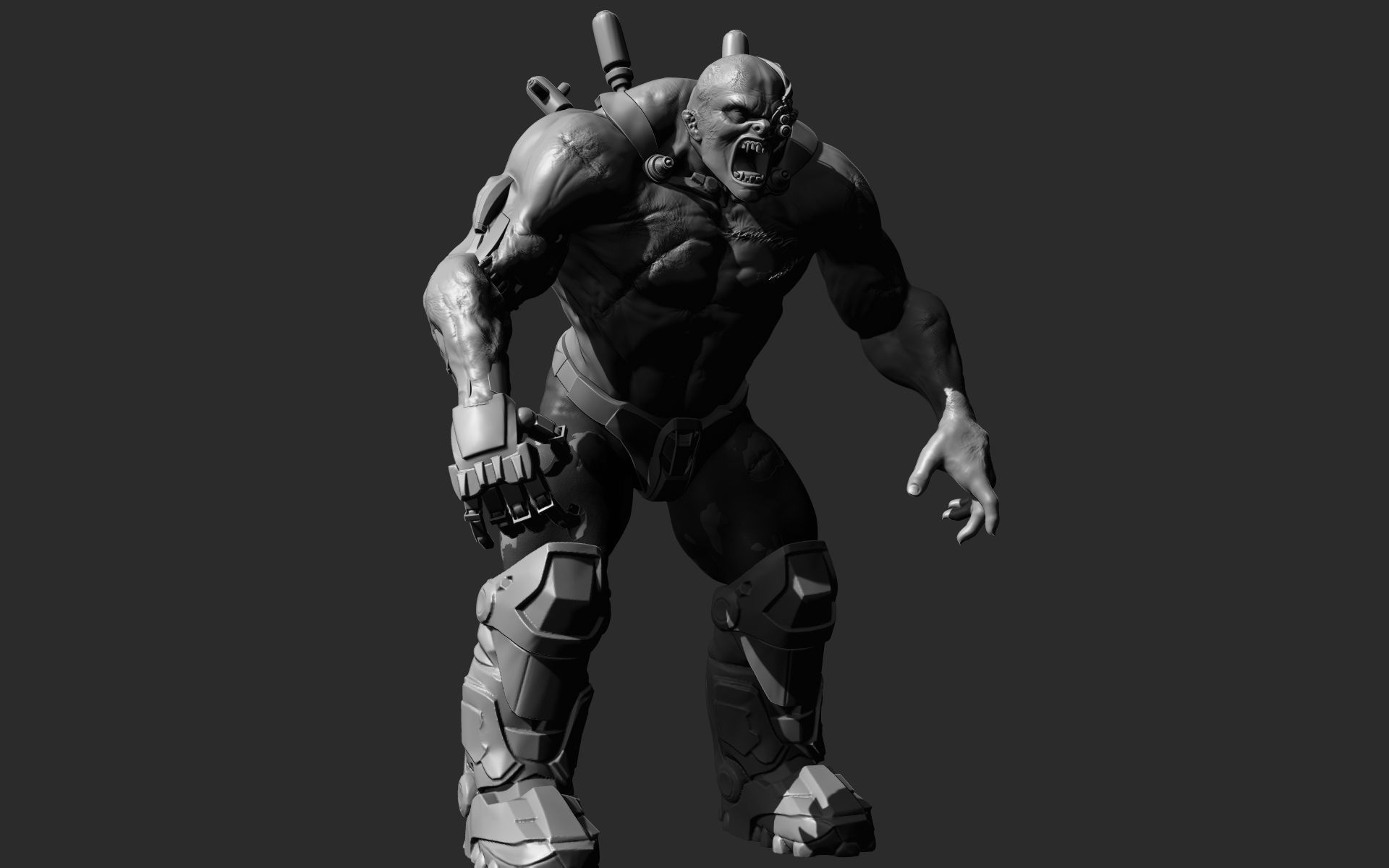 Cyber Zombie 3D model_3