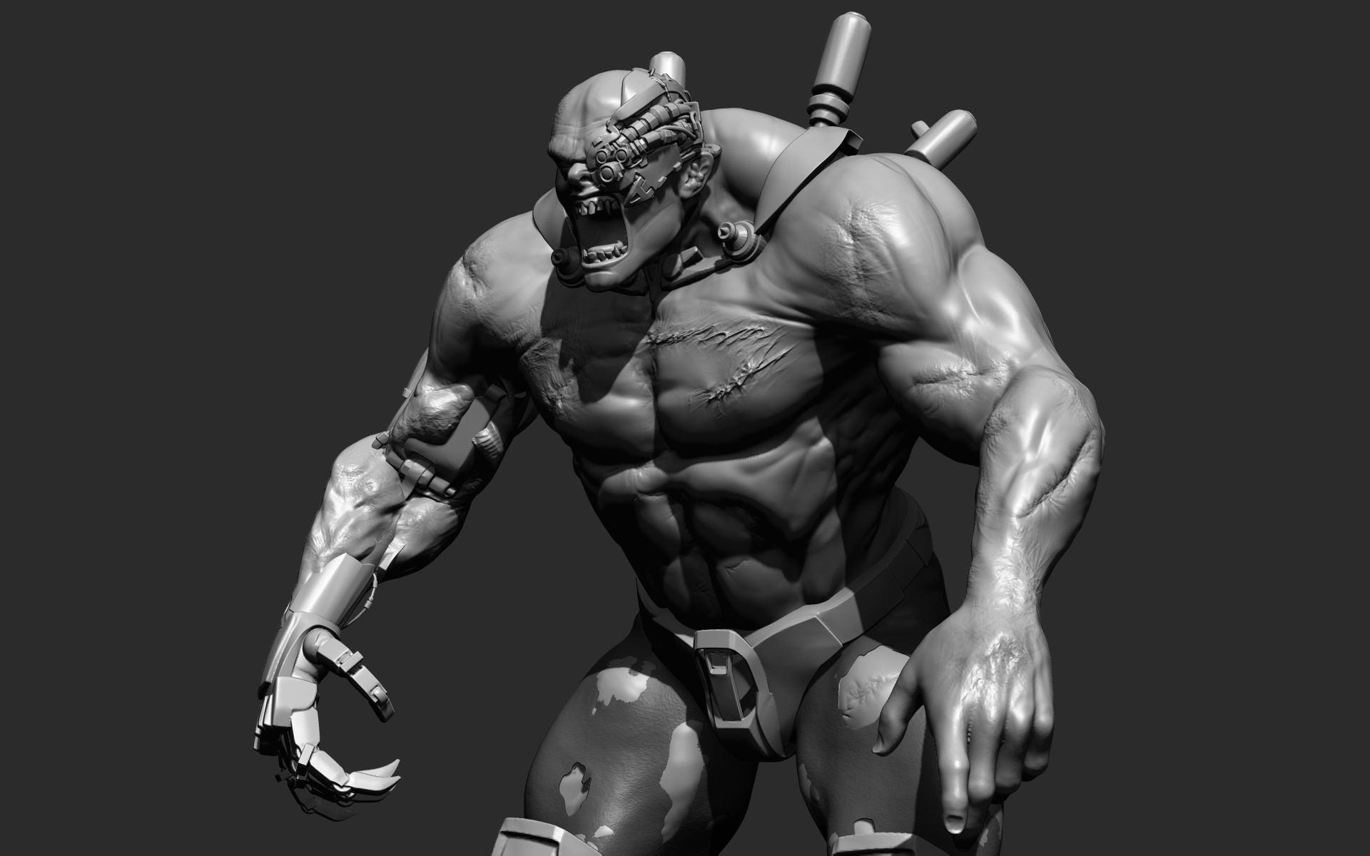 Cyber Zombie 3D model_1