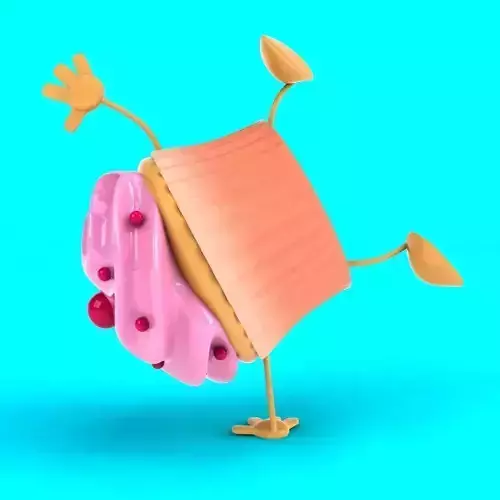 Fun cupcake 3D model