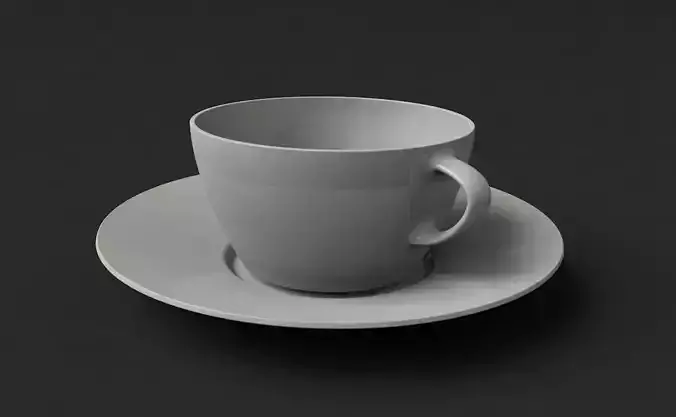 Coffee cup Low-poly 3D model