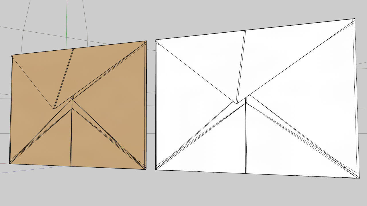 3D Envelope Size C5 BANKER 3D model_4
