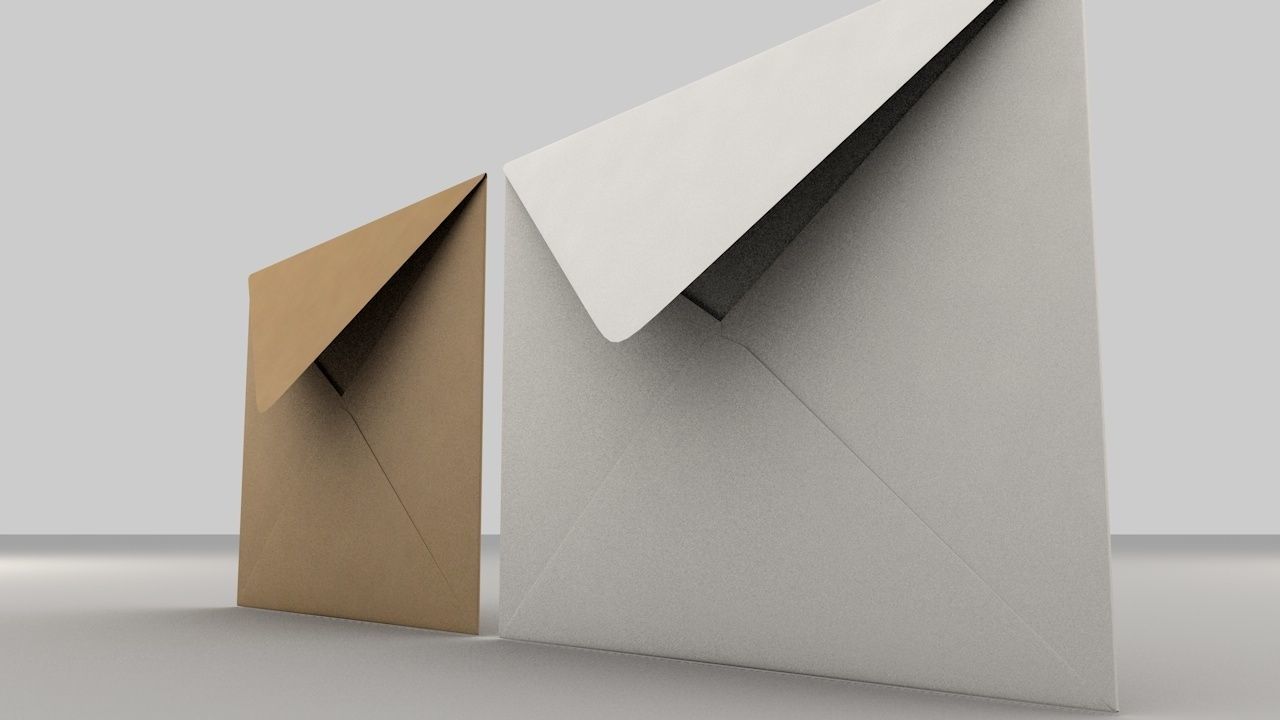 3D Envelope Size C5 BANKER 3D model_3