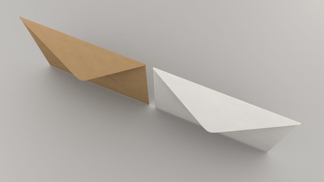 3D Envelope Size C5 BANKER 3D model_7