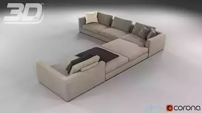 Baxar Corner Sofa 3D model