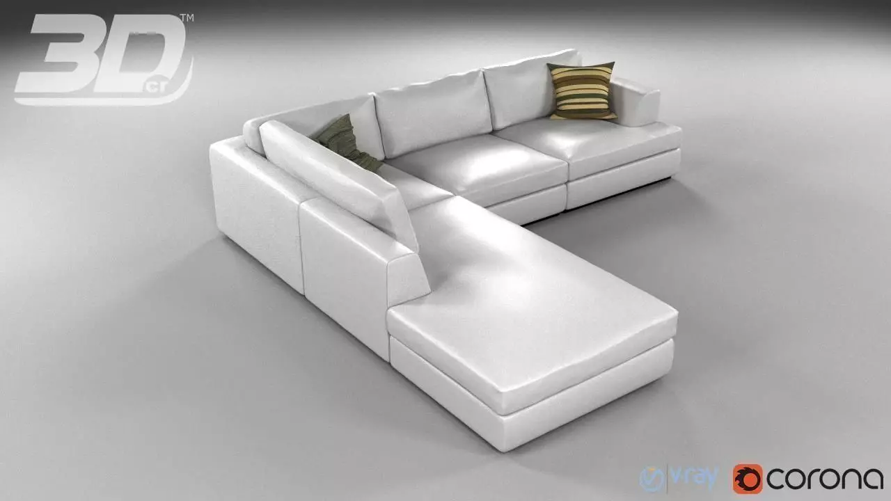 Ascot Corner Sofa 3D model
