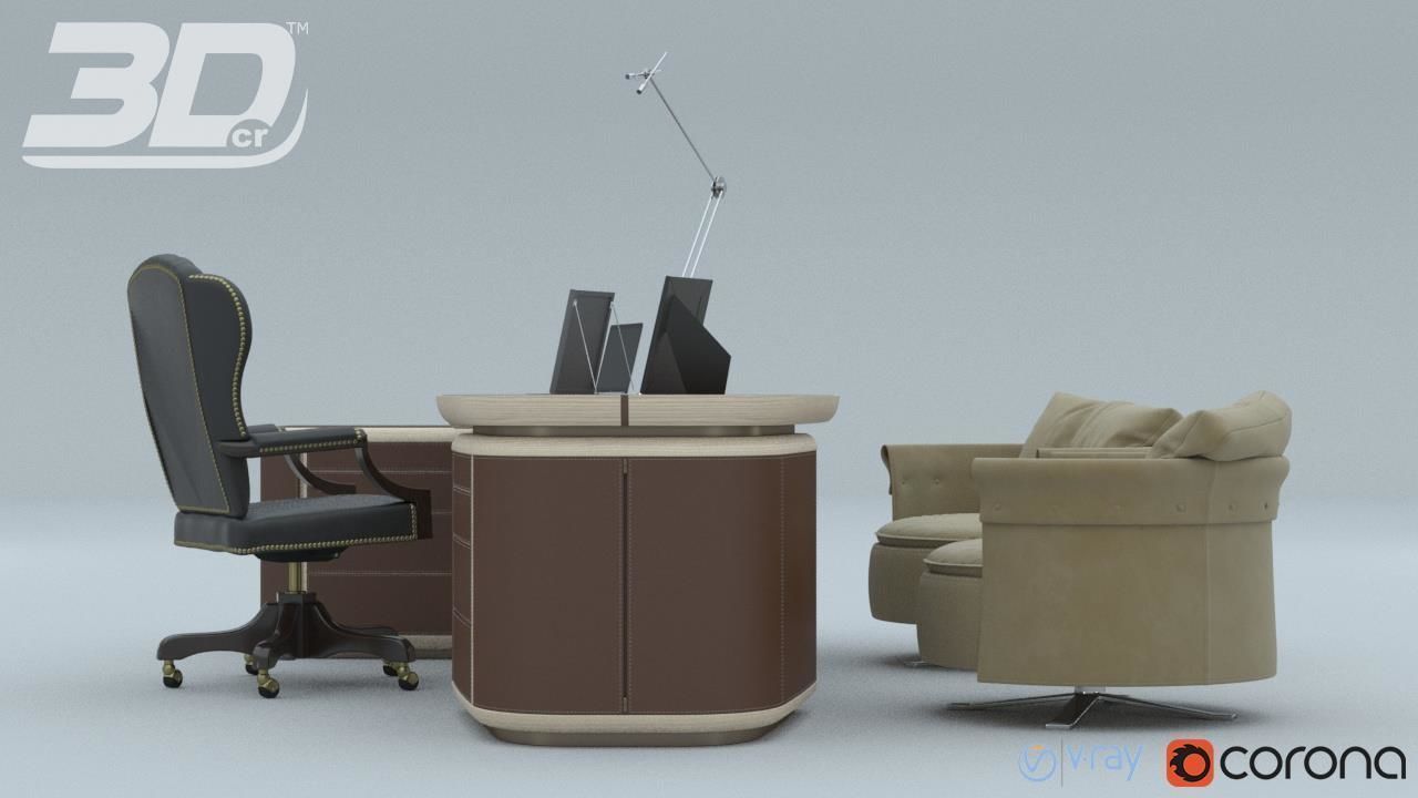 Gallen Office DeLuxe Set 3D model_10