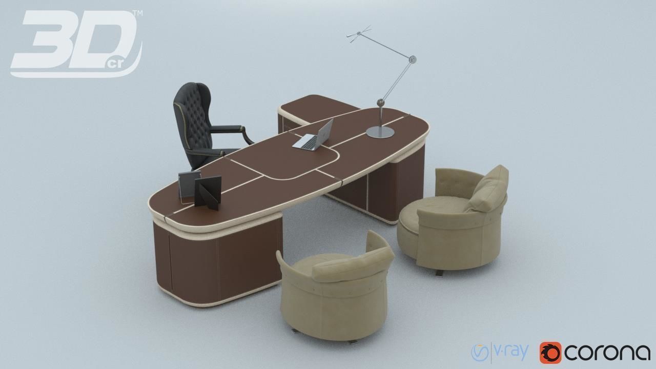 Gallen Office DeLuxe Set 3D model_6