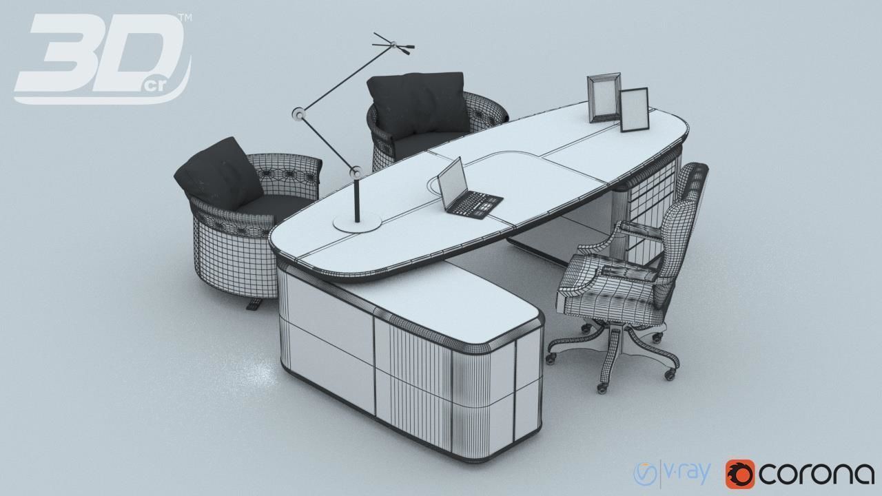 Gallen Office DeLuxe Set 3D model_3