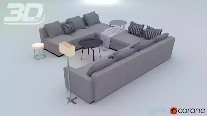 Lassrim Corner Sofa Set