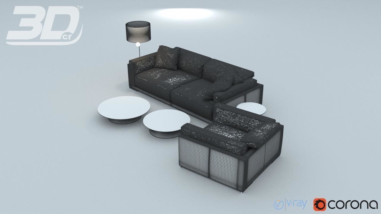 Vadim Sofa Set 3D model_1