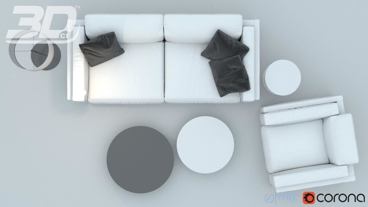 Vadim Sofa Set 3D model_12