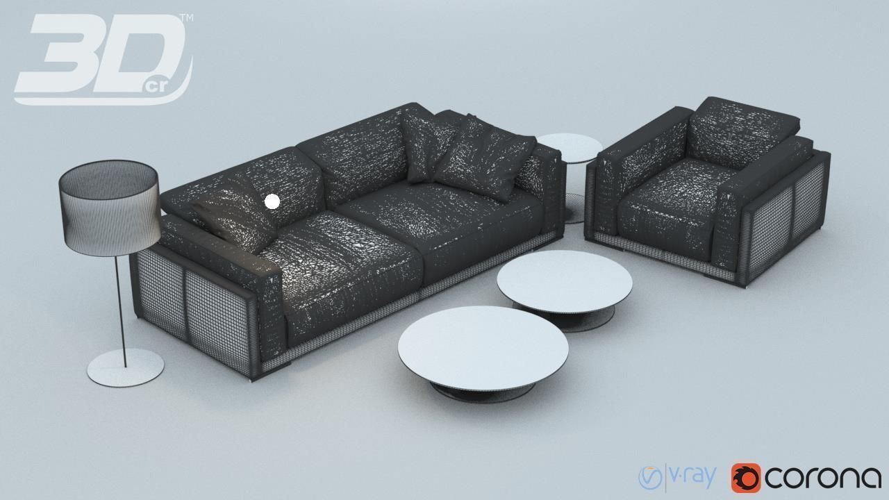Vadim Sofa Set 3D model_3