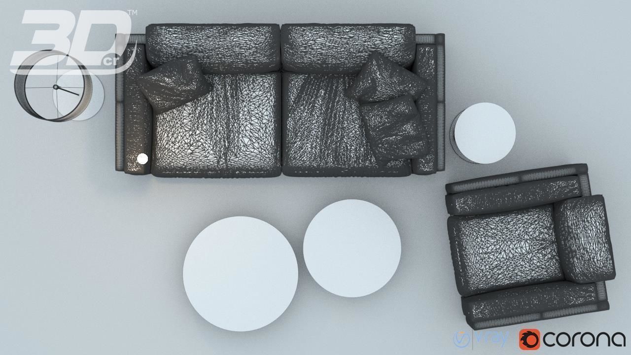 Vadim Sofa Set 3D model_13
