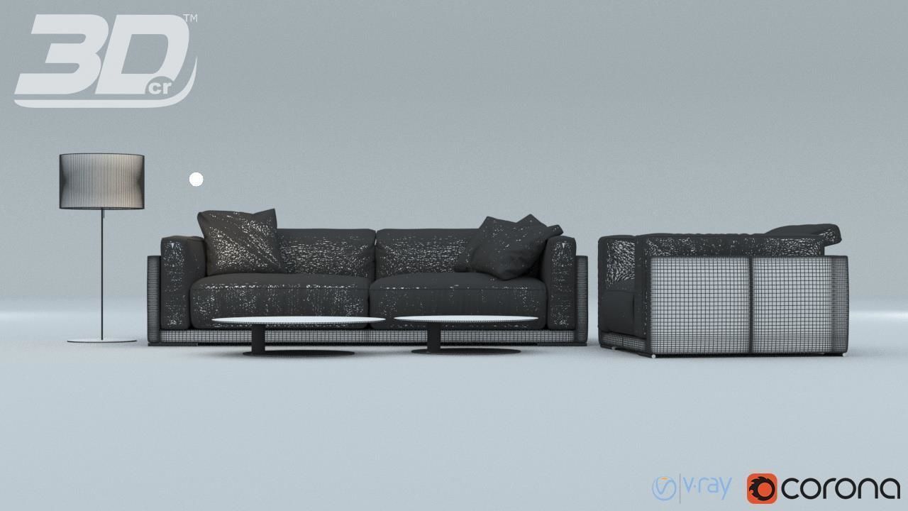 Vadim Sofa Set 3D model_9