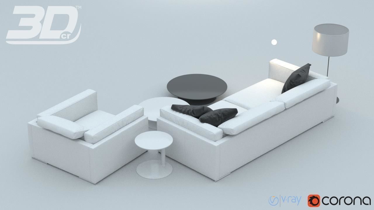 Vadim Sofa Set 3D model_6