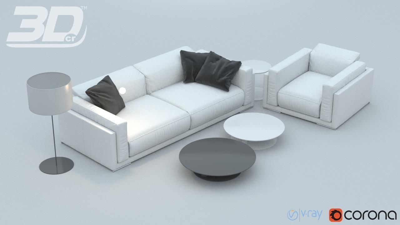 Vadim Sofa Set 3D model_2