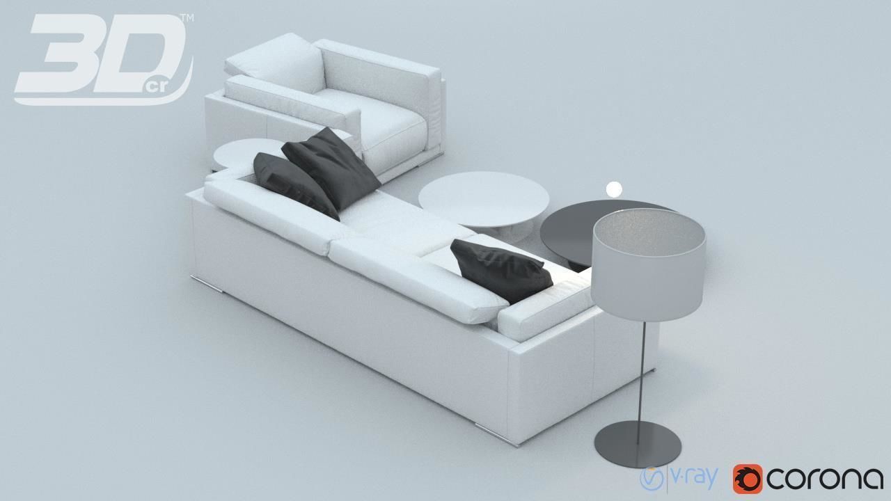 Vadim Sofa Set 3D model_4