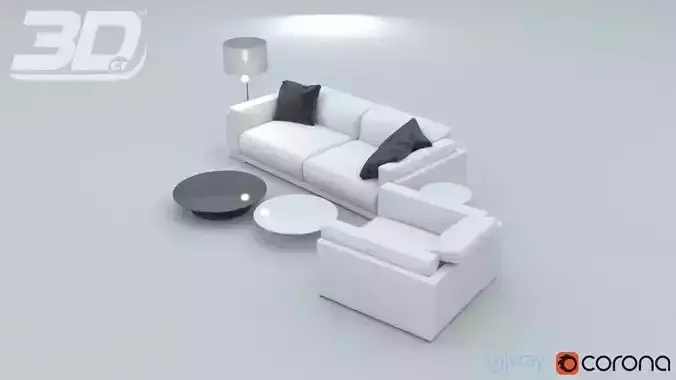 Vadim Sofa Set 3D model