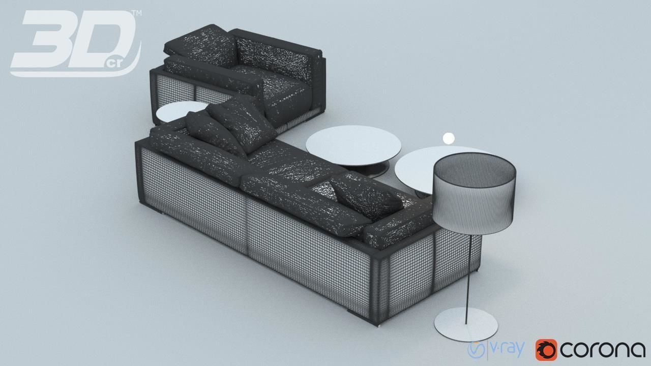 Vadim Sofa Set 3D model_5