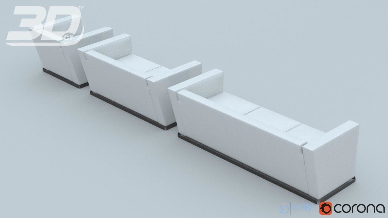 Harper seater set 3D model_5