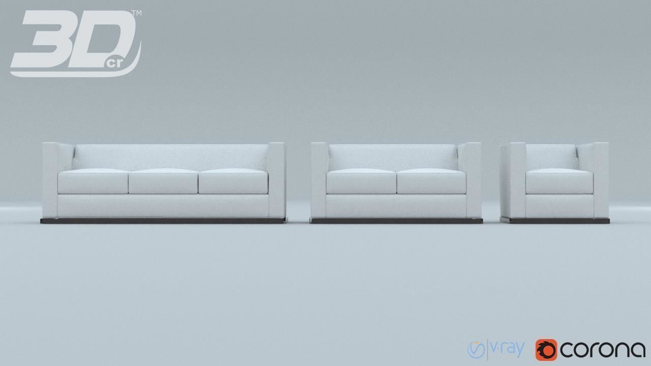 Harper seater set 3D model_9