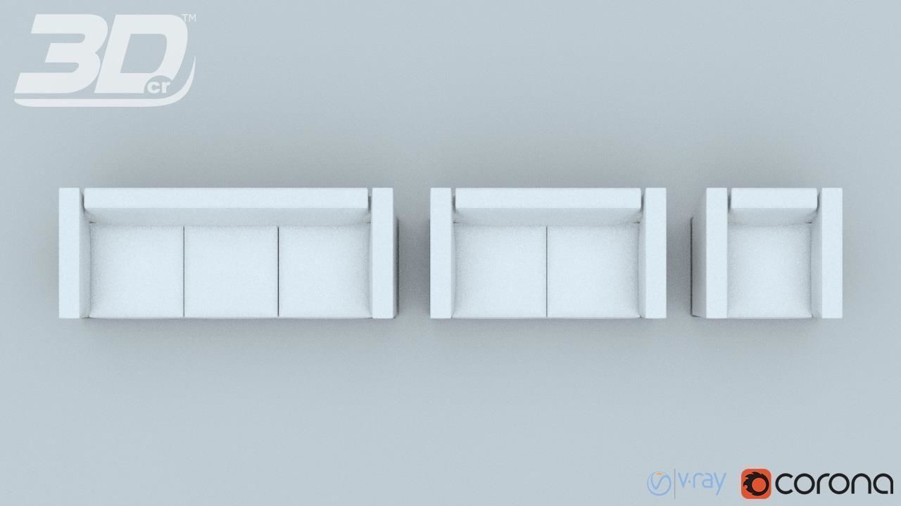 Harper seater set 3D model_13