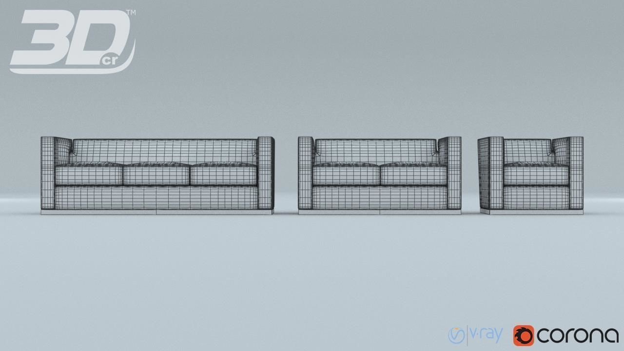 Harper seater set 3D model_10