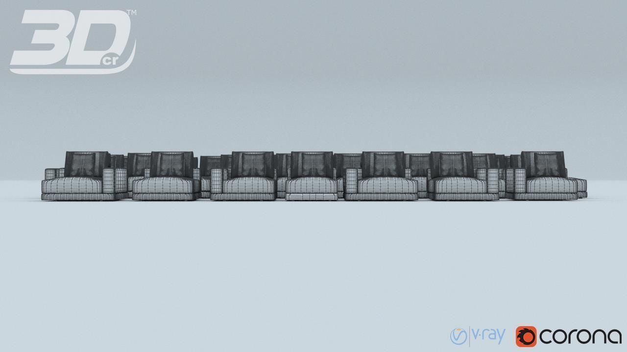 Paskel Sofa Modular Set 3D model_10