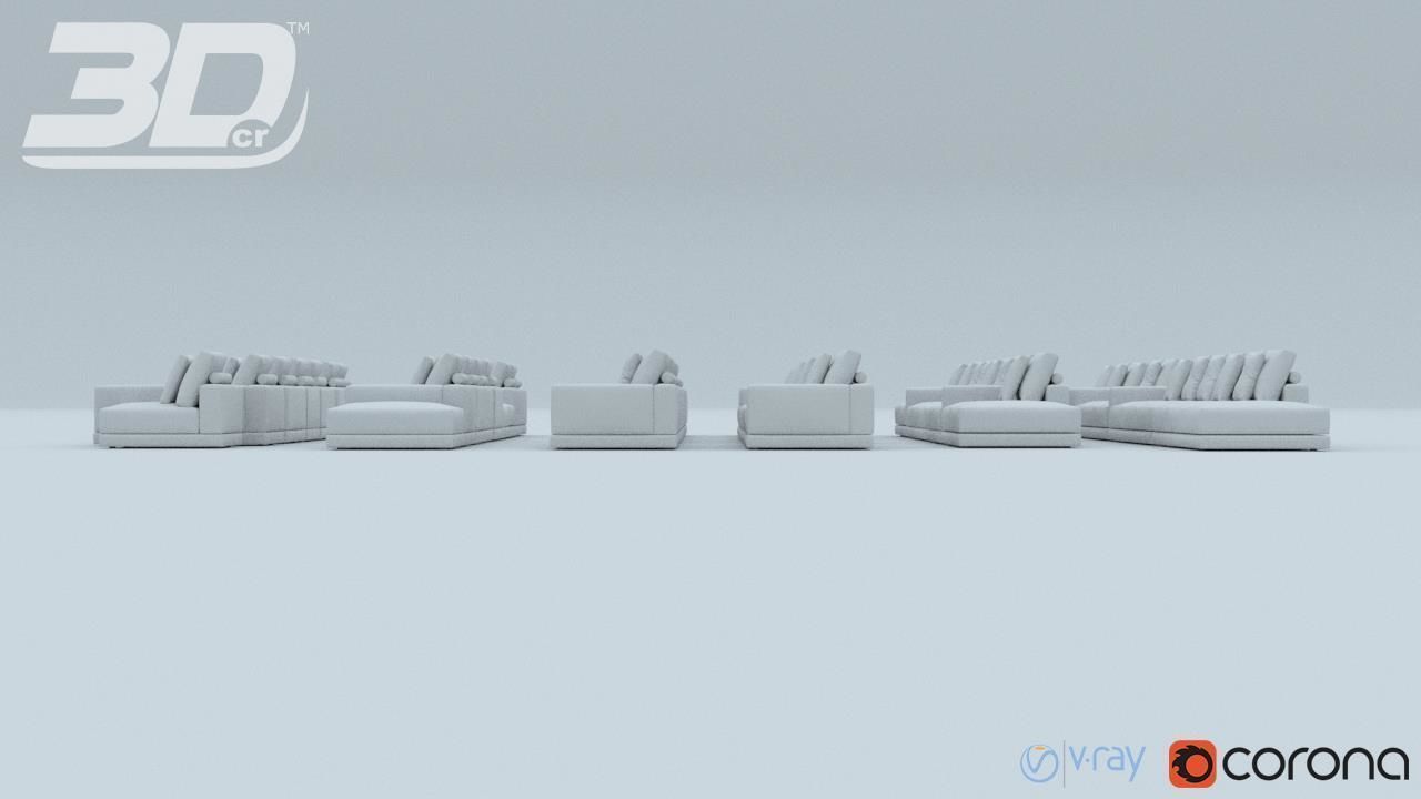 Paskel Sofa Modular Set 3D model_11