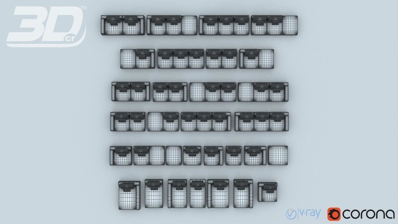 Paskel Sofa Modular Set 3D model_14