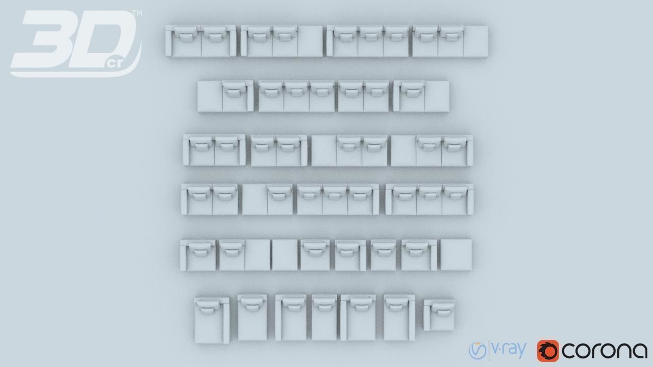 Paskel Sofa Modular Set 3D model_13