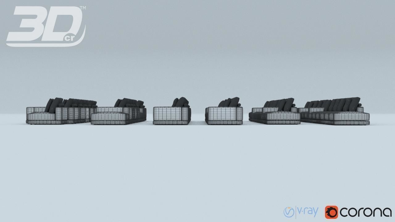 Paskel Sofa Modular Set 3D model_12