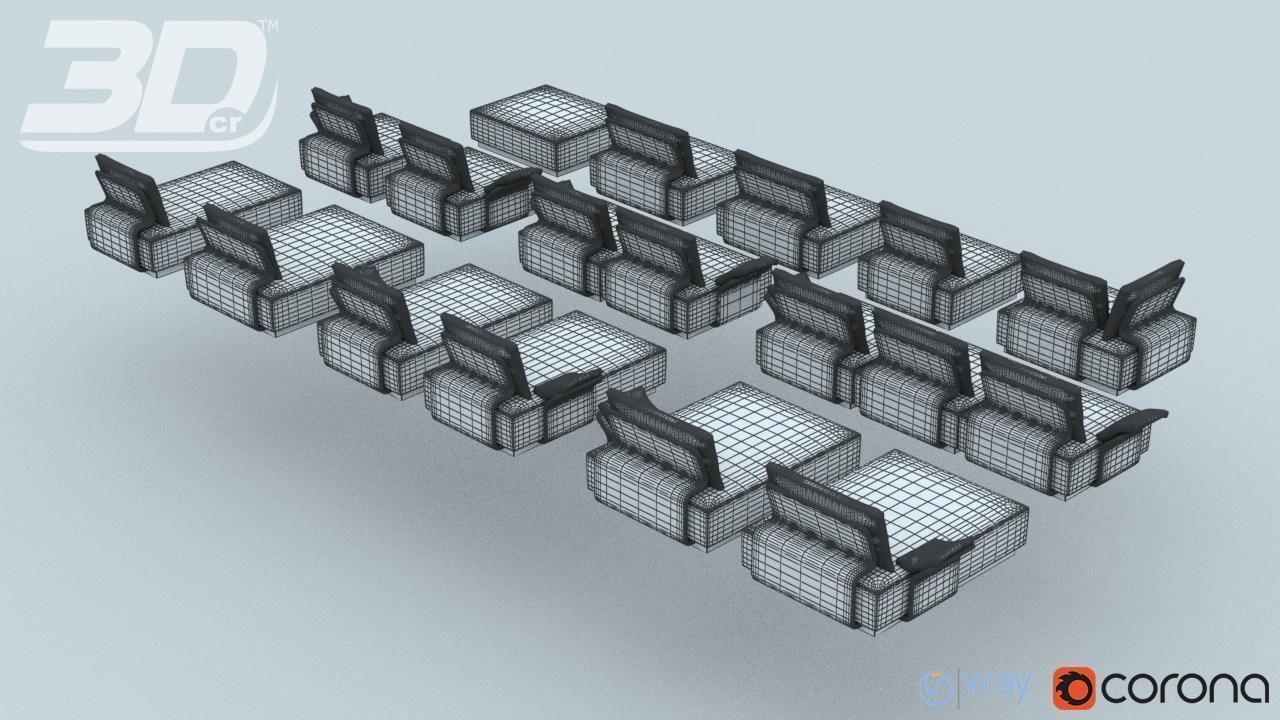 Olinda Sofa Modular Set 3D model_6