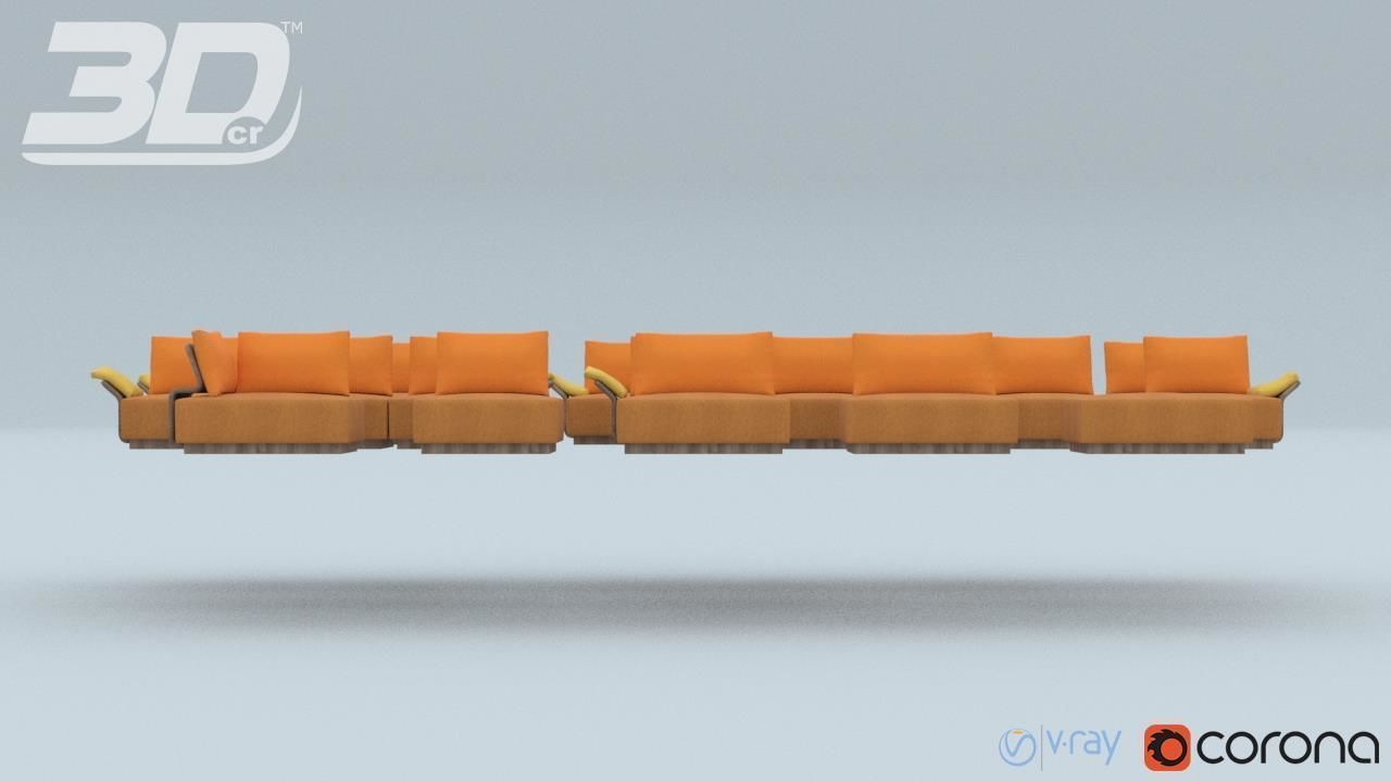 Olinda Sofa Modular Set 3D model_9