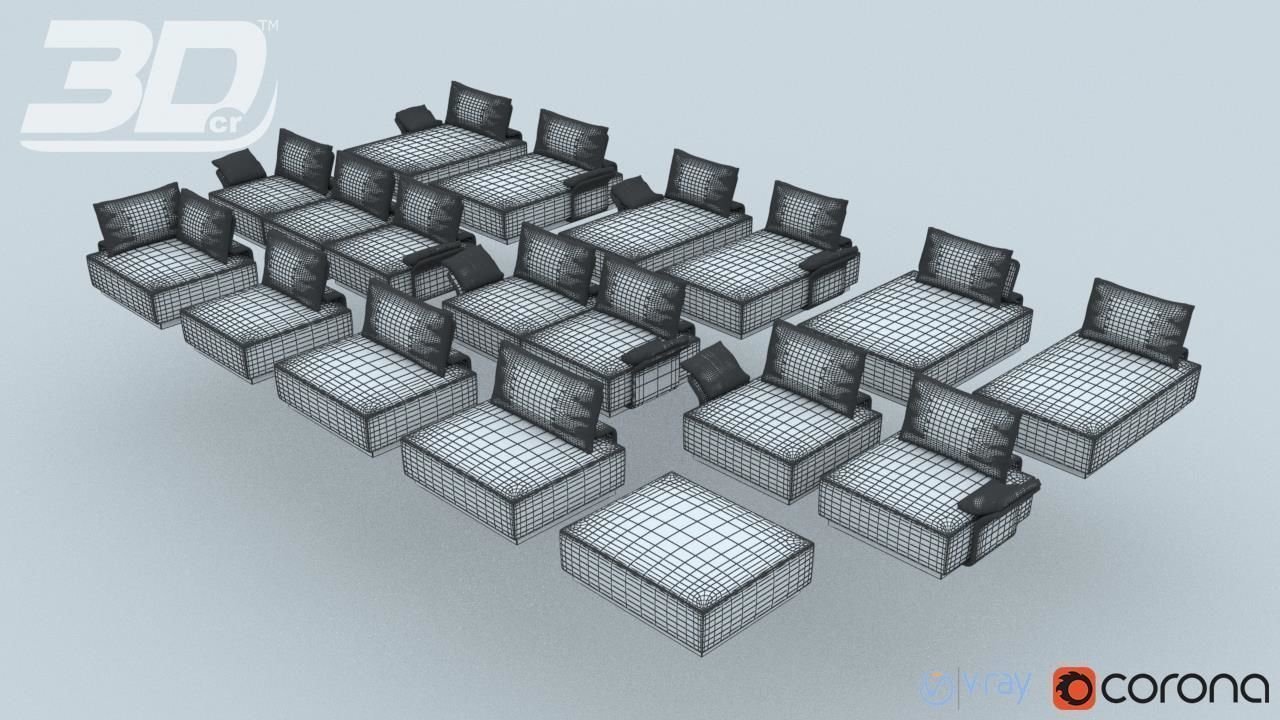 Olinda Sofa Modular Set 3D model_2
