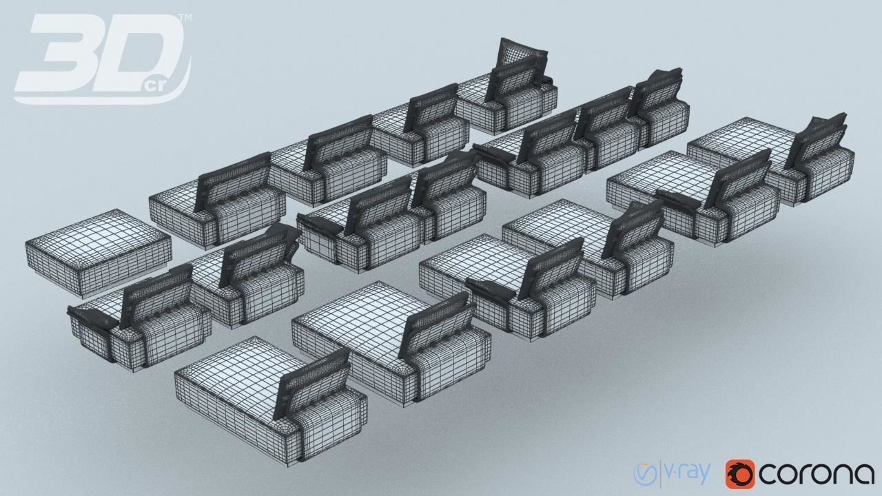 Olinda Sofa Modular Set 3D model_8
