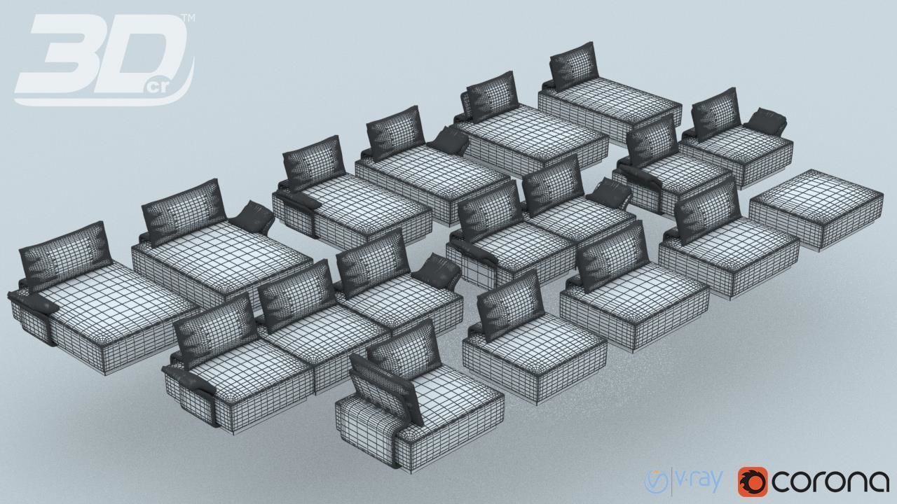 Olinda Sofa Modular Set 3D model_4