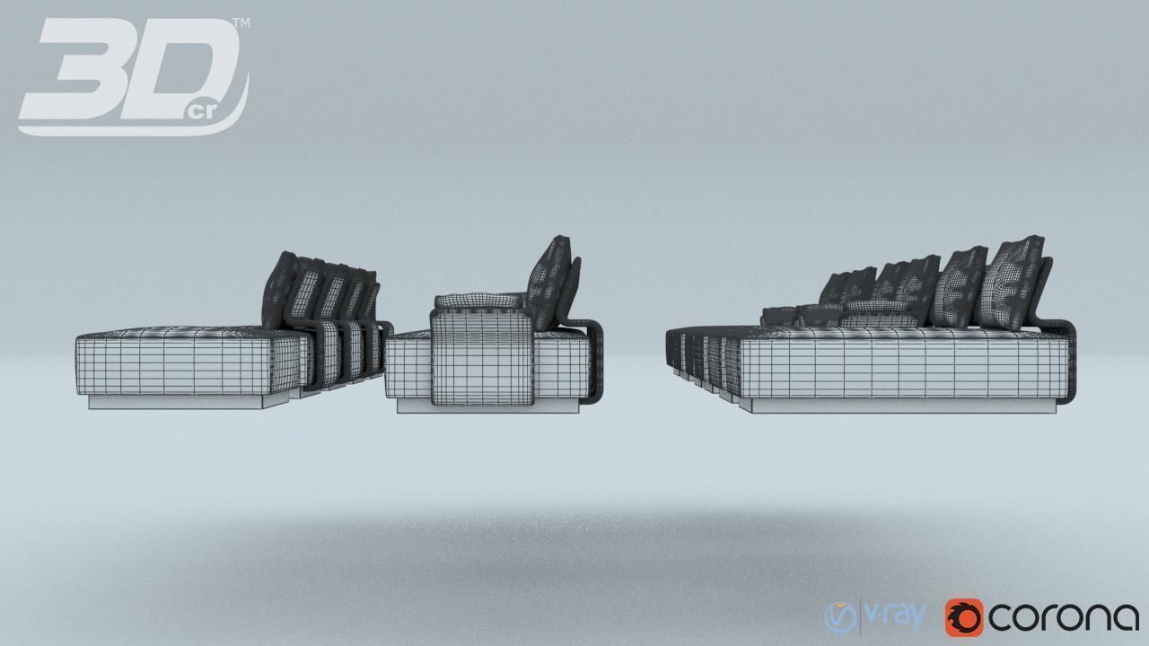 Olinda Sofa Modular Set 3D model_12