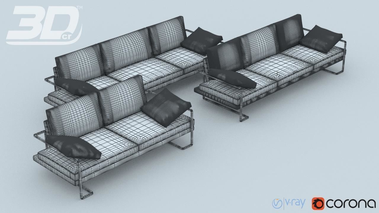 Nesso Sofa Set 3D model_4