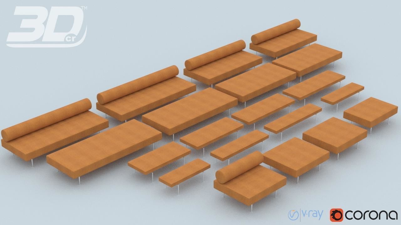 Loxy Sofa Modular Set 3D model_3
