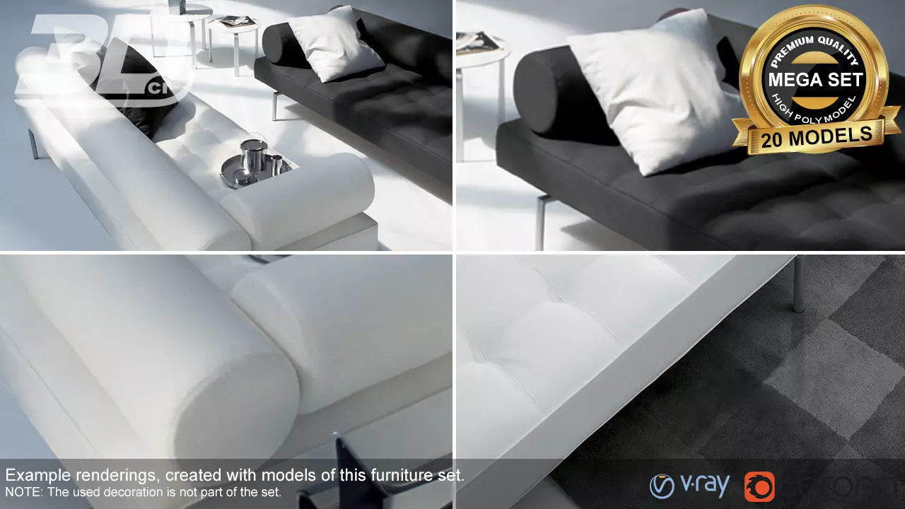 Loxy Sofa Modular Set 3D model_0